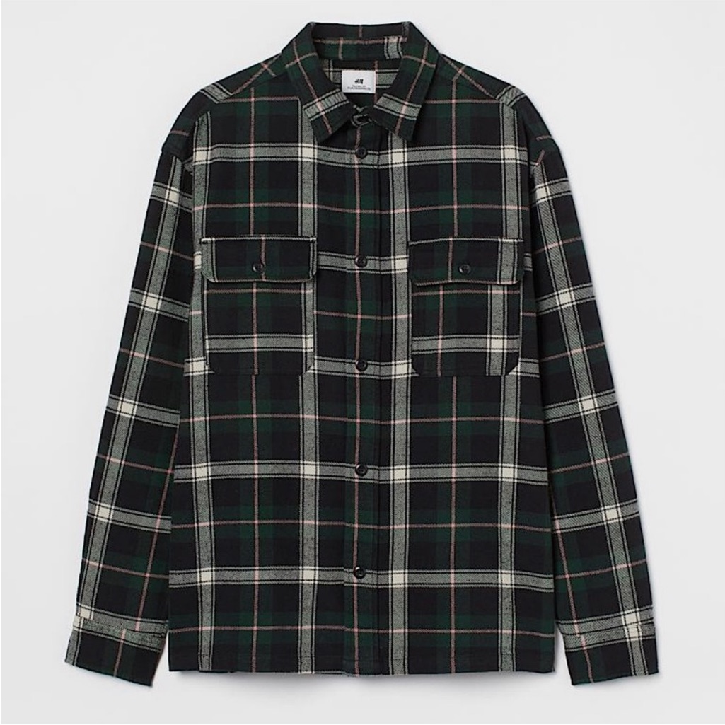 Mens Green Plaid Flannel